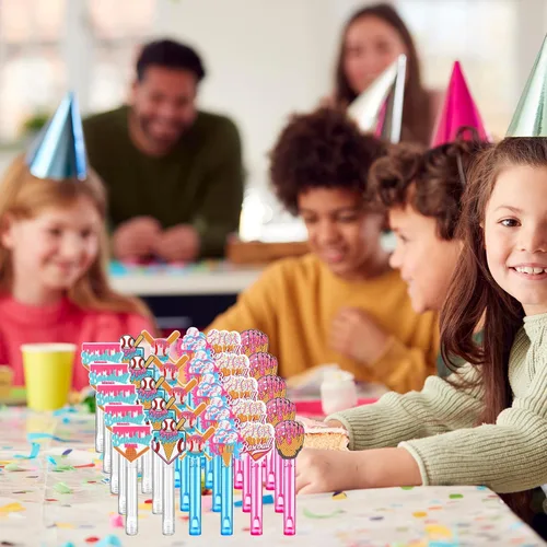 Miniatura 6 de Foilswirl 30 piezas de burbujas de helado de béisbol, regalos de fiesta, mini varitas de burbujas, tubo a granel, bolsas de regalo, premios, regalo