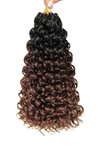 Miniatura 11 de QRHSUKA - Mechones rizados con ganchillo GoGo, cabello ondulado con ganchillo de agua para mujeres, sintético gris, trenzado bohemio, trenza de onda