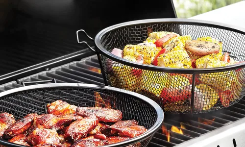 Miniatura 2 de Outset QD77 Parrilla, 1 UN, Cesta y Sartén de Chef para Exteriores en Negro