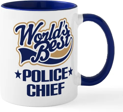 Miniatura 45 de CafePress Taza de café de cerámica de 11 oz (11.0 fl oz) de Police Mom