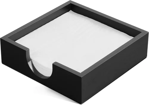 Miniatura 16 de Servilletero de madera de acacia para mesa, servilleteros para servilletas de papel, servilletero plano para almuerzo, servilleteros para decoración