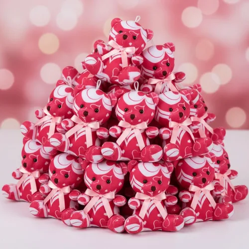 Miniatura 13 de Haull 18 piezas de corazones de conversación de San Valentín, osos de peluche a granel para niños, pequeños animales de peluche suaves de 4
