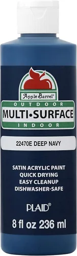 Apple Barrel Pintura multisuperficie en varios colores (8 onzas), azul marino profundo