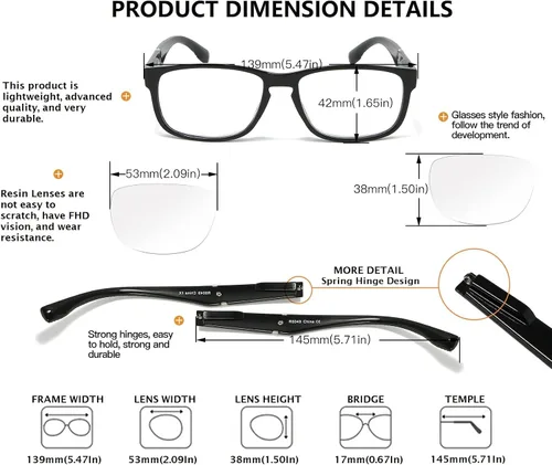 Miniatura 2 de Paquete de 4 lentes de lectura para hombres y mujeres, bloqueo de luz azul, para lectura de computadora, bisagra de resorte, lentes antirreflejos