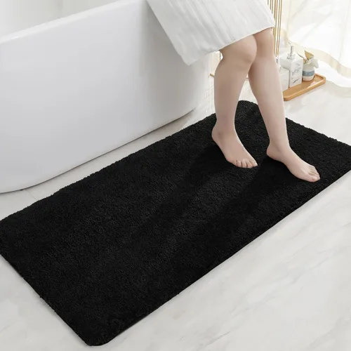 Miniatura 20 de COSY HOMEER Alfombras extra gruesas para el baño, tapetes de baño antideslizantes, tapete de felpa suave, peludo y 100% micro poliéster, tapete