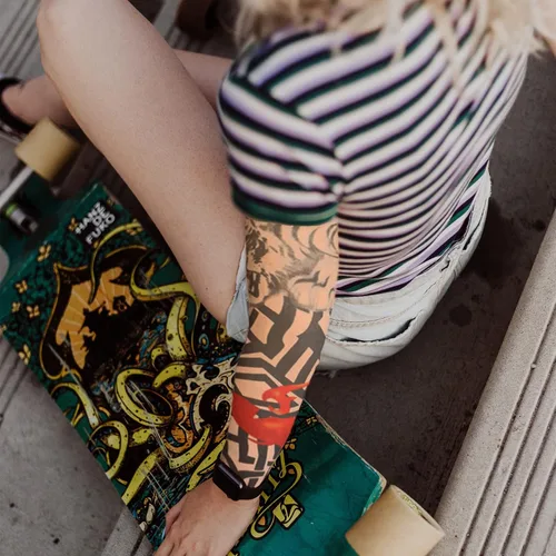 Miniatura 3 de Mangas de tatuaje para hombres y mujeres, mangas de protección solar temporales para brazos, para hombres, adolescentes y niños, Varios