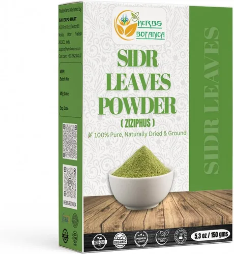 Herbs Botanica Sidr Powder 100% natural y puro Ziziphus Spina-Christi Herbal Hair Cleanser & Conditioner | Fortalece las raíces, controla la caspa,