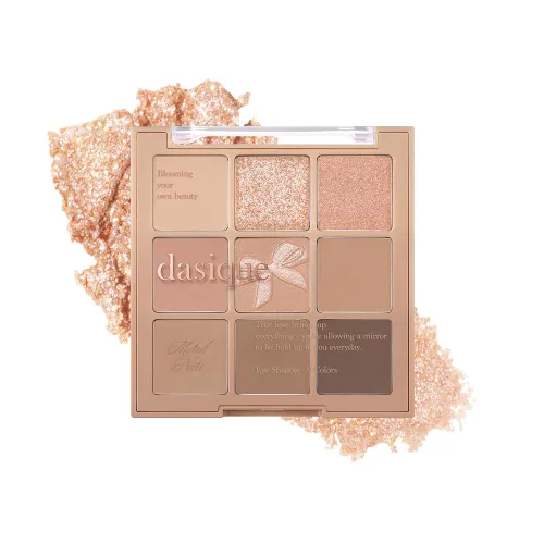 Miniatura 12 de dasique - Paleta de sombras #01 Sugar Brownie, libre de crueldad, 9 tonos combinables en acabados mate suave y brillante con hermosas perlas