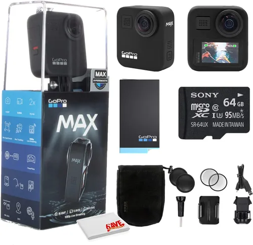 GoPro Cámara de acción impermeable MAX 360 - Cámara con pantalla táctil - Video esférico HD 5.6K30 - 16.6MP 360 fotos - Estabilización de