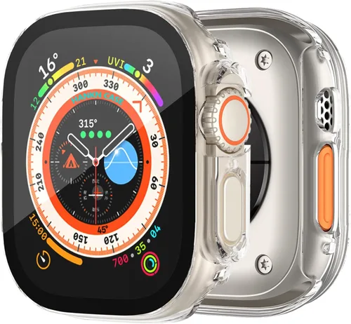 Miniatura 28 de Paquete de 2 fundas rígidas de 1.496 pulgadas para Apple Watch Series 3, 2, 1, 1.496 pulgadas, protector de pantalla de vidrio templado, cobertura