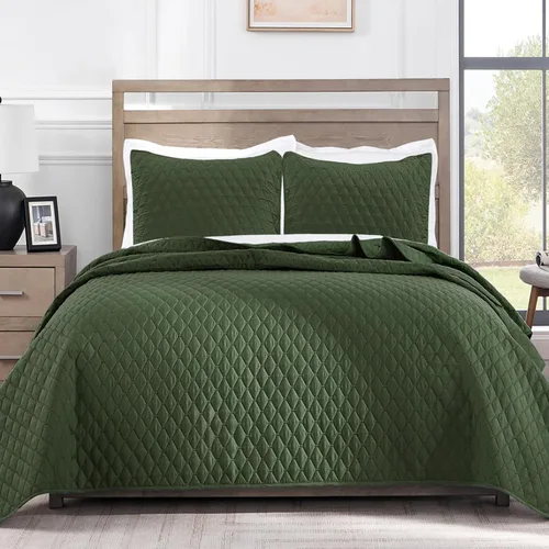 Miniatura 8 de Exclusivo Mezcla - Juego de edredón reversible con fundas de almohada, ligero, suave, para todas las estaciones, 90 x 96 pulgadas, tamaño Azul