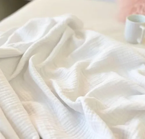 Miniatura 2 de Manta KyraHome de muselina 100 % orgánica para sofá, transpirable, súper suave, 100 % algodón, acogedora, ligera, cálida, suave, para todas