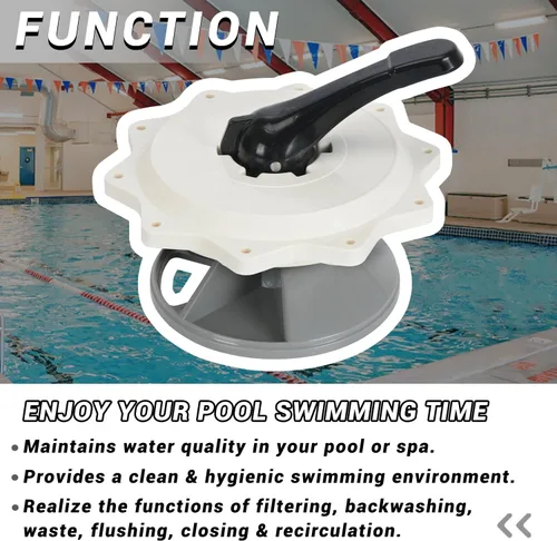 Miniatura 5 de 270067 Kit de reemplazo de conjunto de válvula superior de 2 pulgadas para Pentair Hi-Flow Top y Side Mount Pool Spa Multiport Valve 261177 261173