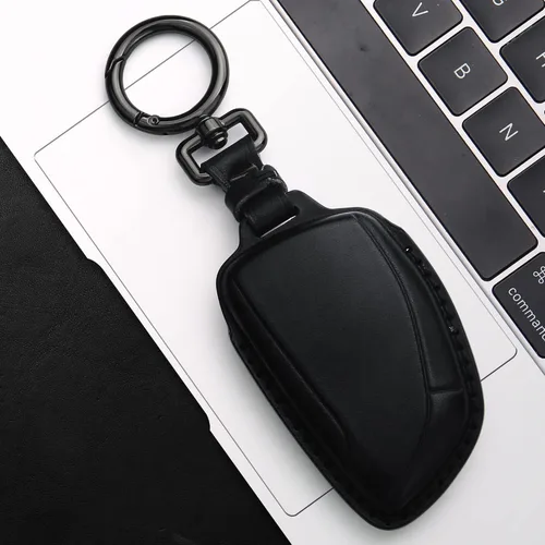 Miniatura 5 de Tukellen Funda para Llavero de Cuero Genuino Smart Key Holder Sleeve Compatible con 2021-2026 Chevy Chevrolet Colorado Equinox Silverado GMC Canyon