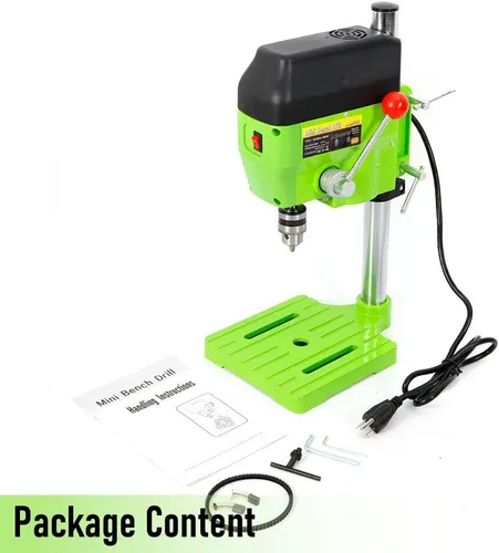 Miniatura 7 de Mini soporte de prensa de taladro de banco, banco de trabajo de taladro portátil de 480 W, herramienta de reparación de perforación de metal DIY