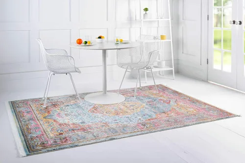 Miniatura 2 de Unique Loom Baracoa Collection - Alfombra Miramar (2' 2" x 3' 1", Celeste/Azul)
