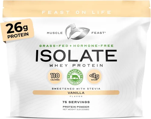 Proteína de suero de leche aislada sin sabor, sin hormonas, Vainilla, 1