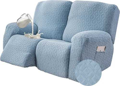 Miniatura 48 de Gennia Funda Impermeable para Sofá Reclinable, Fundas Elásticas para Sofá Reclinable con Bolsillos, Fundas Lavables para Sillón Reclinable Lazy Boy