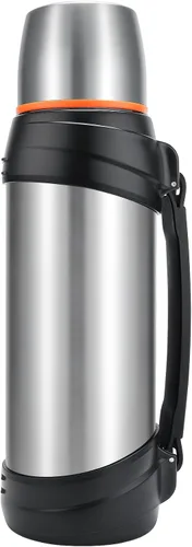 Miniatura 10 de Termos de café grandes de 64 onzas / medio galón para viajes, jarra de agua aislada al vacío clásica con taza de plástico, botella de bebida aislada