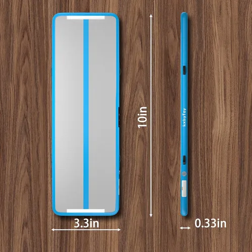 Miniatura 2 de Colchoneta inflable de gimnasia de 4 pulgadas de grosor para uso doméstico, entrenamiento, animadora, yoga de 10, 13, 16, 20 pies con bomba de aire