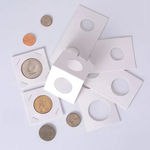 Miniatura 5 de 300 piezas de cartón para monedas, surtido mega abatible, 2 x 2 pulgadas para colección de monedas (6 tamaños)