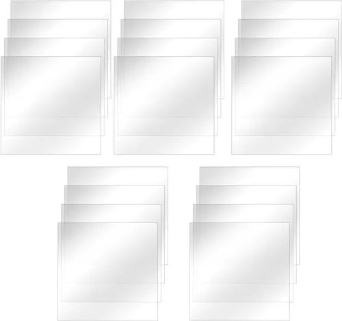 Miniatura 2 de H&W Papel de hierro de grano de fusible, hoja de planchado de plástico transparente, 20PCS (WA16-D1)