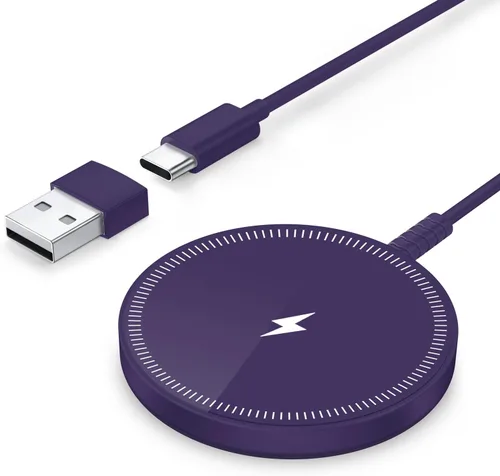 Miniatura 10 de Cargador magnético inalámbrico Magsafe iPhone: almohadilla de carga para iPhone 17/16/15/14/13/12 Series y AirPods Pro 4-2, imán fuerte, puertos