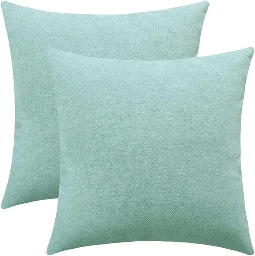 Miniatura 11 de Jeneoo - Fundas de almohada decorativas rojas brillantes de chenilla suave, fundas de cojín cómodas y sólidas para sofá de sala de estar
