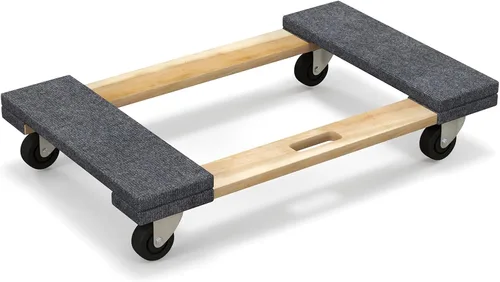 Miniatura 9 de Goplus Carro móvil para muebles, rodante de madera resistente con ruedas para sofá de piano, nevera, artículos pesados, soporta de forma segura 1000