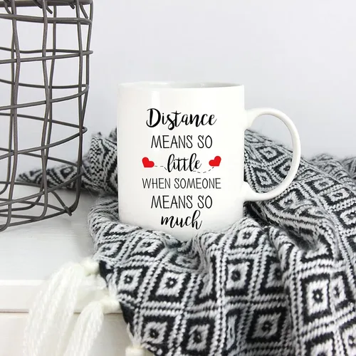 Miniatura 5 de 5Aup Regalos de Navidad para parejas de larga distancia, amigos y familia, taza de café de distancia significa tan poco cuando alguien significa