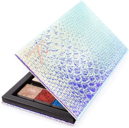 Miniatura 6 de Allwon Paleta magnética de sirena vacía paleta de maquillaje con espejo y 20 unidades adhesivas vacías de metal para sombra de ojos, lápiz labial