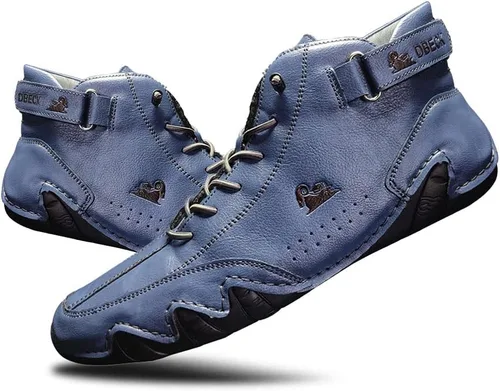 Miniatura 32 de JishinGal Botas Chukka de ante para hombre, ligeras, descalzas, para caminar, al aire libre, informales, italianas, hechas a mano, de caña alta, sin