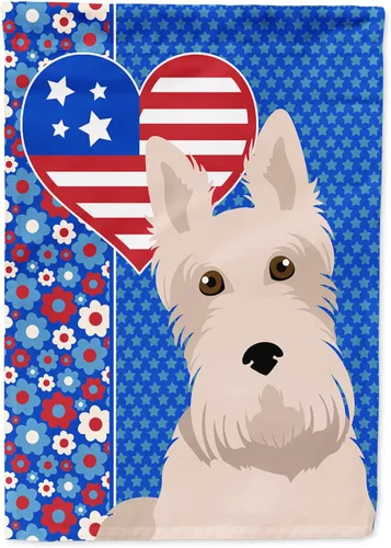 Miniatura 293 de Caroline's Treasures WDK5119GF - Bandera de jardín americana de Airedale Terrier de Estados Unidos, color negro y tostado, bandera decorativa