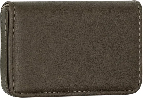 Miniatura 21 de Cartera con bloqueo RFID - Tarjetero minimalista de cuero para negocios, 12-verde, Pequeña, Slim