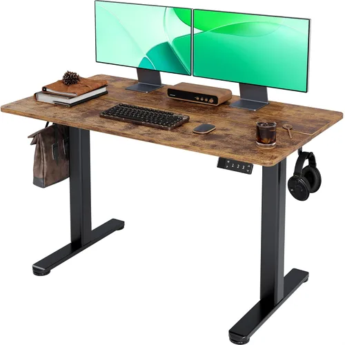 Miniatura 36 de Claiks Escritorio Eléctrico de Pie, Escritorio Ajustable de Altura para Pararse, Escritorio de Oficina en Casa de 48x24 Pulgadas con Tablero