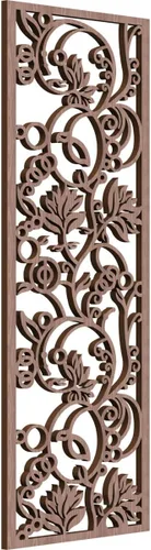 Miniatura 83 de 9 3/8"W x 24 3/8"H x 1/4"T Caspio Decorativos Paneles De Pared De Madera De Calado, Roble Rojo rojo (Red Oak)