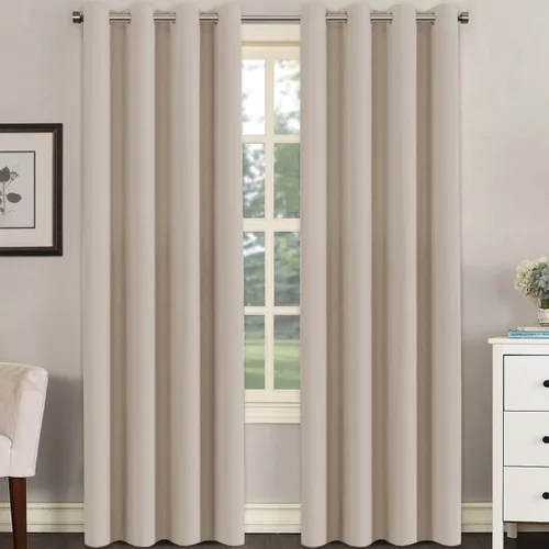 Miniatura 76 de H.VERSAILTEX - Cortinas blackout con aislamiento térmico y ojales en la parte superior, para patios, puertas correderas y división de habitaciones