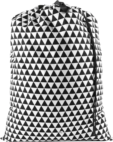Miniatura 18 de Bolsa de lavandería SWISSELITE con asa y cordón, bolsa de lavandería grande y resistente, 28 x 40 pulgadas, bolsa de ropa sucia de viaje