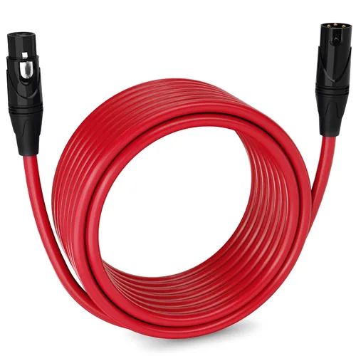 Miniatura 21 de LyxPro Cable de micrófono XLR hembra a macho de ángulo recto de 3 pines de 1.5 pies para altavoces amplificados, interfaz de audio, rendimiento