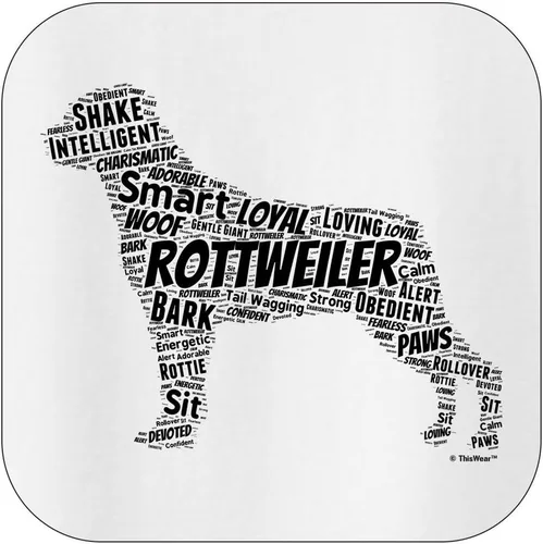 Miniatura 13 de ThisWear Rottweiler Word Art - Sudadera con capucha para perro y cachorro