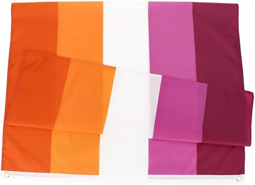Miniatura 2 de FLAGLINK Bandera del orgullo lesbiano de 3 x 5 pies - LGBT Rainbow Banner 2 Pack Lesbianas 2 Pack