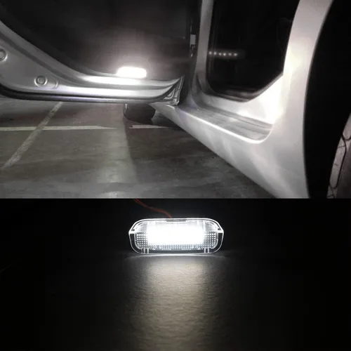 Miniatura 6 de Luces LED de cortesía de repuesto para Cayenne 958 2011-2018 y Porsche 911 991 2012-2019, 18-SMD xenón blanco LED luz de bienvenida para puerta