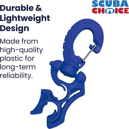 Miniatura 5 de Clip de soporte de manguera de buceo – Organizador de manguera seguro doble LP/HP para configuración BCD y gestión de equipos de buceo – Accesorio