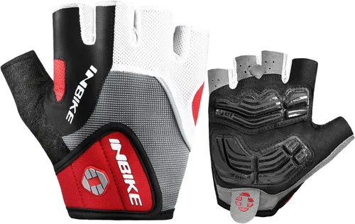 Inbike - Guantes de ciclismo para hombre, 5 mm 0.19 pulgadas, almohadilla de gel absorbente de golpes, antideslizantes, transpirables, para