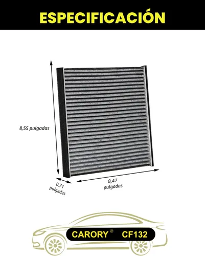 Miniatura 2 de Filtro de aire de cabina con carbón activado para Toyota Camry (2002-2006), Sienna (2004-2010), Avalon (2000-2004), Lexus RX350 (2007-2009), ES330