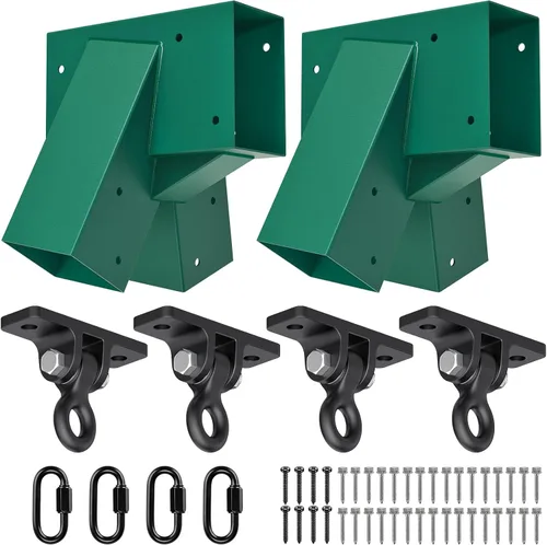 Miniatura 12 de BeneLabel Juego de soportes de columpio medio con marco A, accesorios de acero resistente con accesorios de montaje, juego de columpio de bricolaje