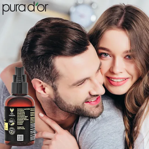 Miniatura 4 de PURA D'OR Advanced Hair & Scalp Serum 3.38 oz – Para adelgazamiento del cabello con triple péptido de cobre, cafeína, mezcla de extracto botánico