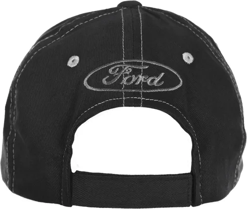 Miniatura 4 de Gorra de tela ajustable para hombre Ford Mustang con diseño de bandera a cuadros