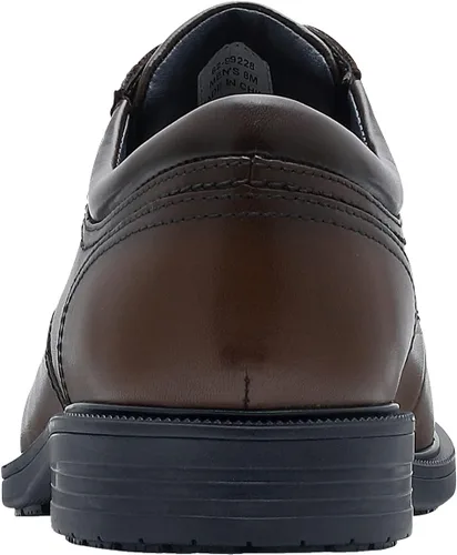 Miniatura 4 de Shoes for Crews Dress Shoes for Men, Mens Oxfords, Zapatos De Vestir para Hombre, Slip Resistant, Safety, Brown or Black