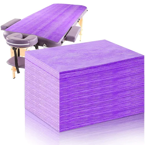 Miniatura 7 de Tatuo 50 sábanas desechables de 31 x 70 pulgadas, impermeables, para mesa de masaje, tela no tejida para spa, pestañas, salón de belleza, Blanco